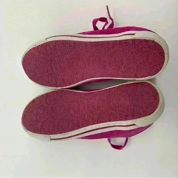 UGG Pink Suede Sneakers with Fur Lining Size 5 - Picture 6 of 6